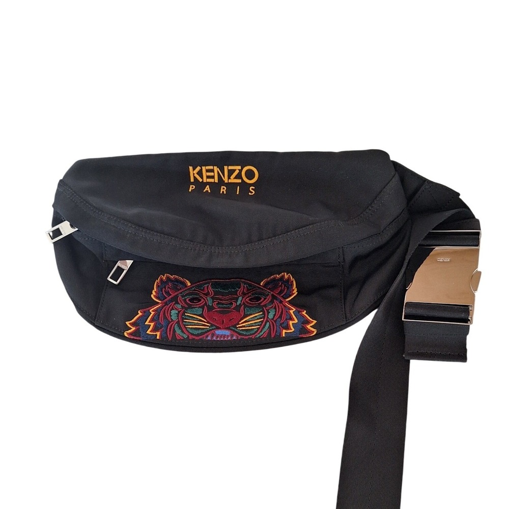 KENZO Black Logo Waist Bag Polyester